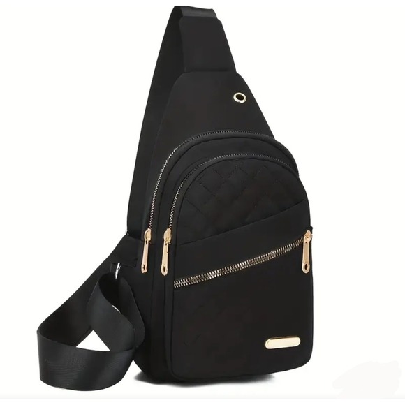 Handbags - Black Sling Bag Small Crossbody Shoulder Bag Travel Casual Everyday Backpack‎